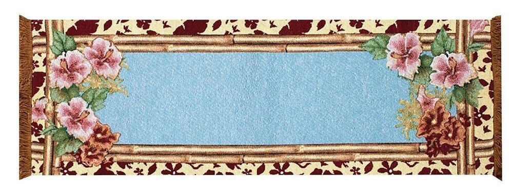 Manual Woodworkers Tropical Table Runner Tapestry Lined Hawaiian Hibiscus 36"